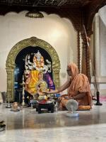 Jalabhisheka and Arati by HH Swamiji on Vardhanti Divasa of Shri Devi Durga Parameshwari Sannidhih at Karla (4 March 2025)